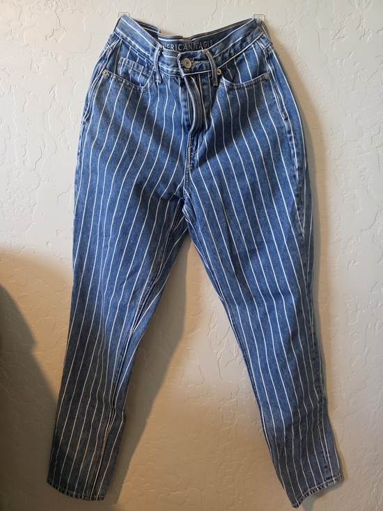 American Eagle Outfitters Denim - American Eagle Blue Denim Jeans with White Pinstripes